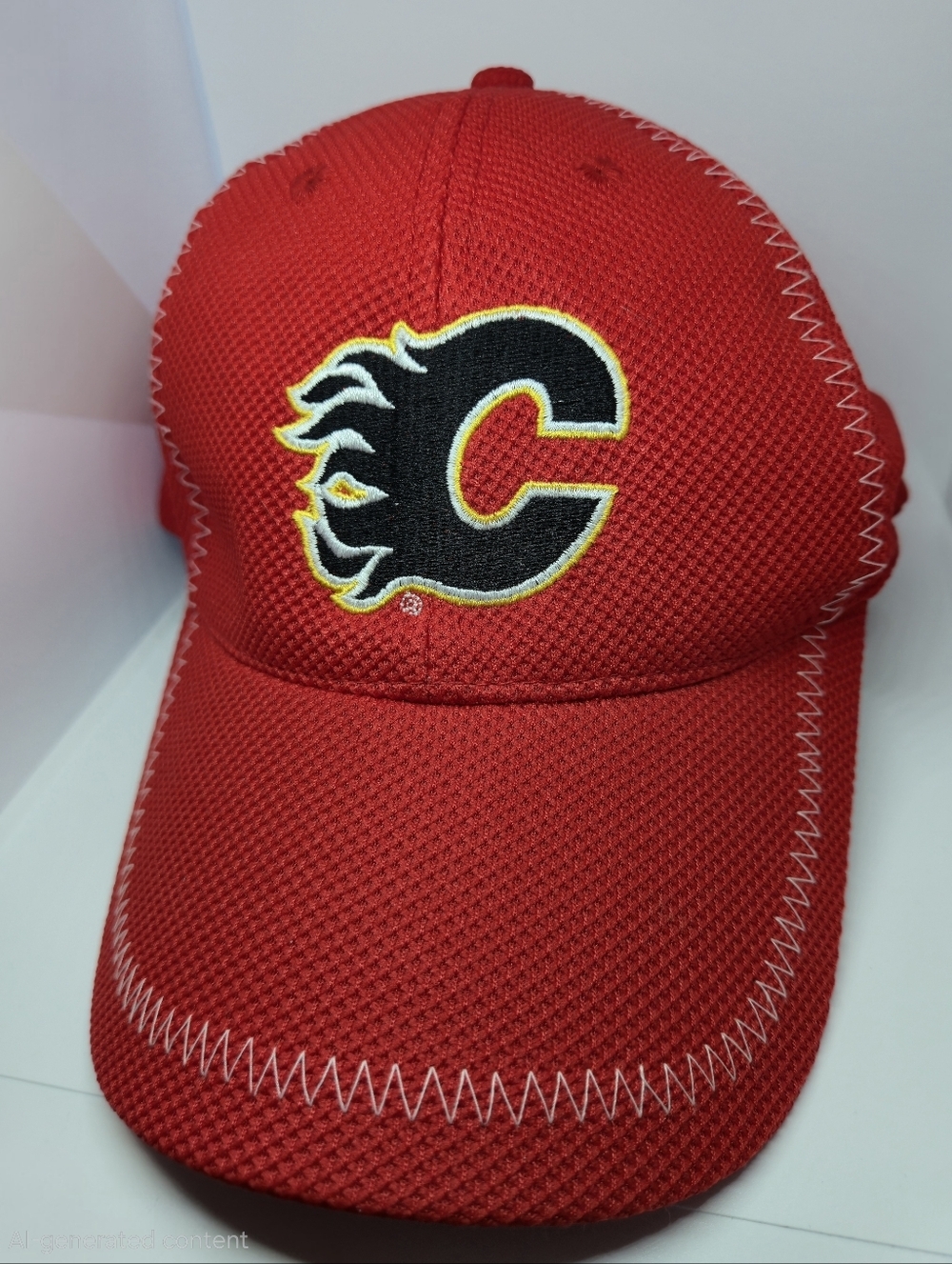 NHL Calgary Flames Molson Canadian Mesh Hat Red Sporty Retro Streetwear Cap OS